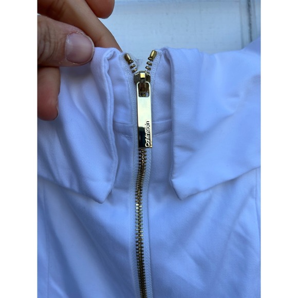 Calvin Klein White Off Shoulder Dress, Fit and Flare, Size 4 - Picture 3 of 6
